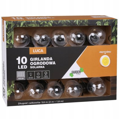 Декоративна гірлянда на сонячній батареї Garden Line 10 LED 1,8 м Холодний-білий SOL3590 фото - 13