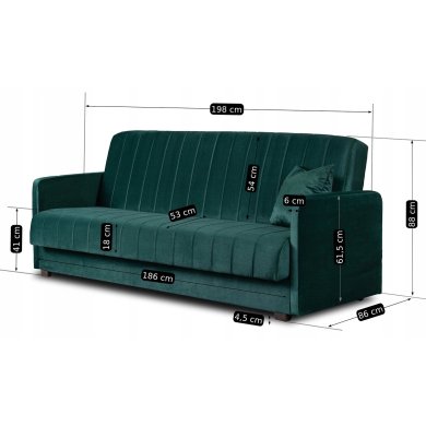 Розкладний диван Mebel Elit PORTO Зелений PPHUE.PIEER/KRONOS19/WER фото - 11
