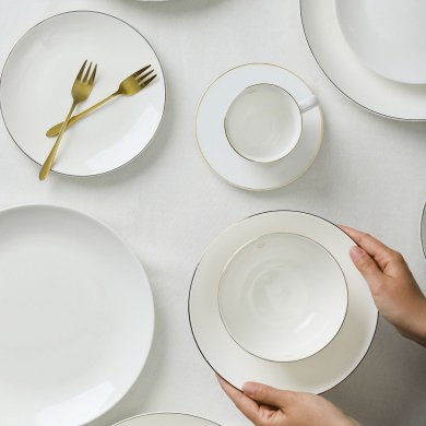 Тарелка десертная Homla AURO 19 см | Белый / Золотой - 5 Тарелка десертная Homla AURO 19 см | Белый / Золотой 164360 фото - 5