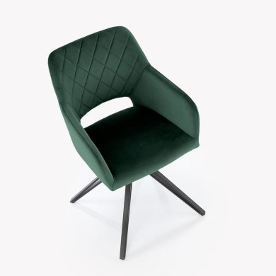 Обідній стілець поворотний Halmar K535 Темно-зелений V-CH-K/535-KR-C.ZIELONY фото - 7