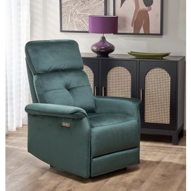 Кресло мягкое раскладное с реклайнером Halmar SEMIR Welur Зеленый V-CH-SEMIR-FOT-C.ZIELONY фото - 10