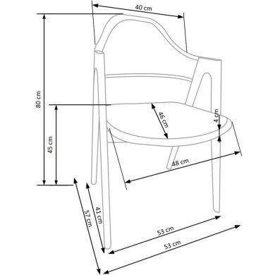 Обеденный стул Halmar K344 Бежевый - 15 Обеденный стул Halmar K344 Бежевый V-CH-K/344-KR-BEŻOWY фото - 15