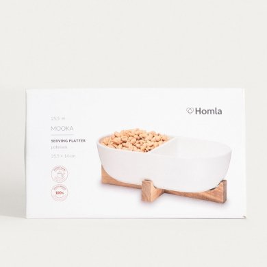 Сервірувальна миска з підставкою Homla MOOKA Білий 241845 фото - 5