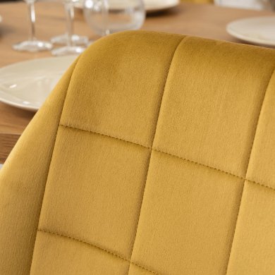 Обеденный стул Mebel Elit IRYS Welur Горчичный - 8 Обеденный стул Mebel Elit IRYS Welur Горчичный ME.IRYS/CU/V/K фото - 8