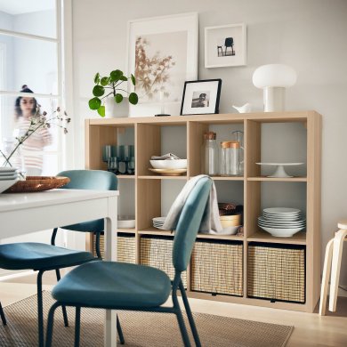 IKEA Стеллаж KALLAX Дуб (ИКЕА КАЛЛАКС) 40409935 фото - 13