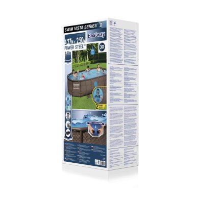 Каркасный бассейн Bestway 56714 POWER STEEL 427х250х100 см Коричневый BES56714_brown фото - 7