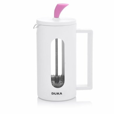 Заварник с прессом Duka French Press KNOBB 350 мл | Белый / Розовый 2220744
