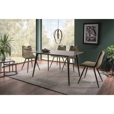 Обеденный стул Signal Orfe Velvet Оливковый ORFEVCOL фото - 3