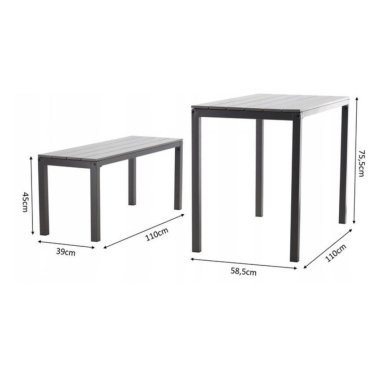 Комплект садовой мебели Garden Line MEB0841 Серый - 3 Комплект садовой мебели Garden Line MEB0841 Серый MEB0841 фото - 3