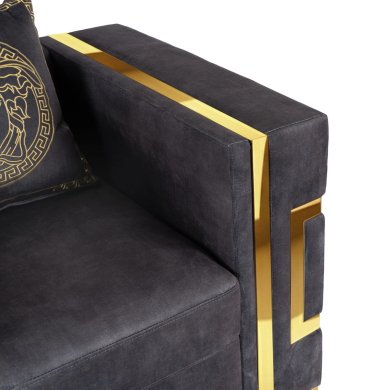 Кресло мягкое Mebel Elit PALLAZO 1S Черный ME.PALLAZO1S/CZ/ZL/V/FW фото - 5