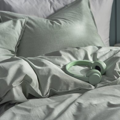IKEA Комплект постельного белья BERGPALM 200x200 см Зеленый (ИКЕА БЕРГПАЛМ) 20423188 фото - 12