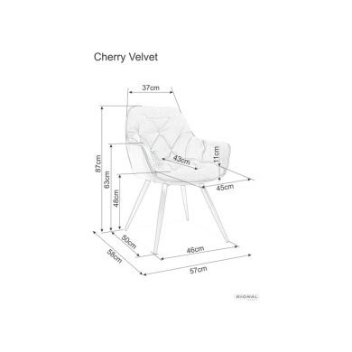 Обеденный стул Signal CHERRY BUFFALO Серый CHERRYCSZ фото - 4