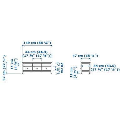 IKEA Тумба под ТВ HEMNES (ИКЕА ХЕМНЭС) 50413526 фото - 5