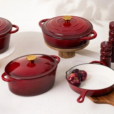 Каструля з кришкою Homla ANDREAS 4,5 л Бордовий 244319 фото - 6