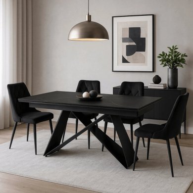 Раскладной обеденный стол Mebel Elit VICTOR Marmur Черный ME.VICTOR/CZ/S фото - 5