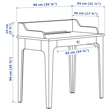 Письменный стол LOMMARP Бежевый - 6 IKEA Письменный стол LOMMARP Бежевый (ИКЕА ЛОММАРП) 90442824 фото - 6