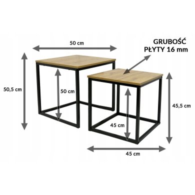 Комплект журнальных столов Kontrast SK101B 2 шт Бетон - 11 Комплект журнальных столов Kontrast SK101B 2 шт Бетон 6.06.28191 фото - 11