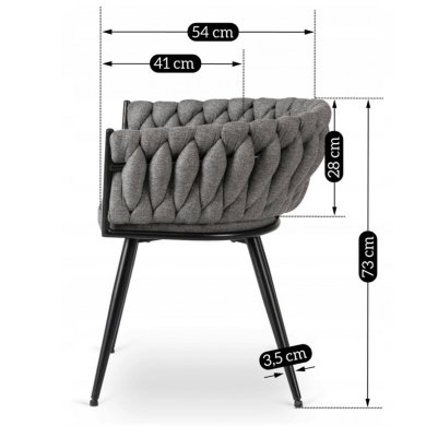 Обеденный стул Mebel Elit EMPOLI Серый - 11 Обеденный стул Mebel Elit EMPOLI Серый ME.EMPOLI/P/T/K фото - 11