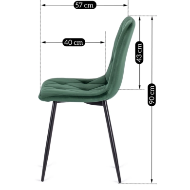 Обеденный комплект мебели Mebel Elit HARRY ROBIN | Черный / Зеленый HARRY/CZ/S/ROBIN/Z/V/Z4/K фото - 12