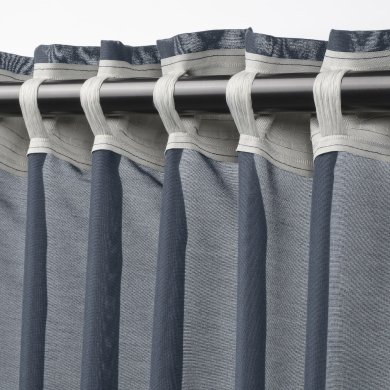 IKEA Тюль STENFRO 145х300 см 2 шт Темно-синій (ИКЕА СТЕНФРО) 20594910 фото - 3