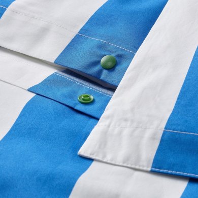 IKEA Комплект постельного белья SLANHOSTMAL 200х200 см Синий (ИКЕА СЛАНХОСТМАЛЬ) 20578991 фото - 4