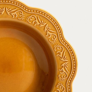 Глибока тарілка Homla SALTIS 22 см Бурштиновий 241376 фото - 3