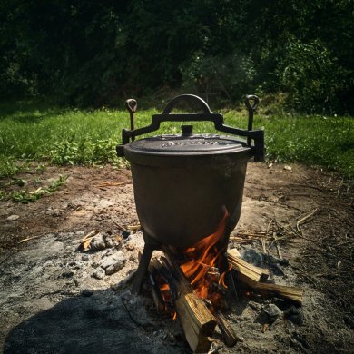 Чугунный котелок Garden Line 5 л Серый BBQ3703 фото - 8