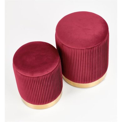 Комплект пуфов Halmar Monty 2 шт Бордовый - 2 Комплект пуфов Halmar Monty 2 шт Бордовый V-CH-MONTY-PUFA-BORDOWY фото - 2