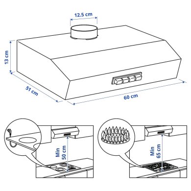 IKEA Натяжна витяжка LAGAN (ИКЕА ЛАГАН) 20388967 фото - 7