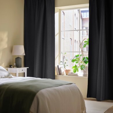 IKEA Шторы ANNAKAJSA 145x300 см 2 шт Антрацит (ИКЕА АННАКАИСА) 40583430 фото - 19