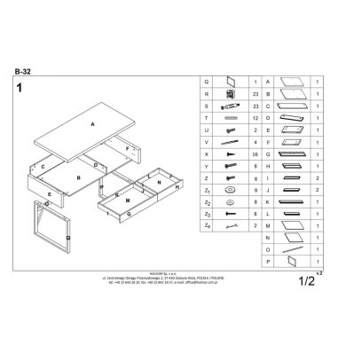 Письменный стол Halmar B-32 Белый V-CH-B/32 фото - 2