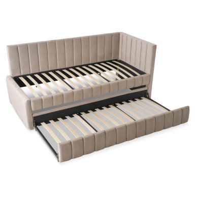 Раскладная кушетка Mebel Elit VILLEMO Welur 90x200 см Бежевый ME.VILLEMO/90/90/BZ/V/LOZWYS фото - 3