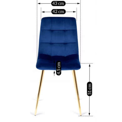 Обеденный стул Mebel Elit YORK Синий - 3 Обеденный стул Mebel Elit YORK Синий ME.YORK/GR/ZL/V/K фото - 3