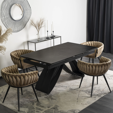 Раскладной обеденный стол Mebel Elit LUIGI Marmur Черный ME.LUIGI/CZ/S фото - 6