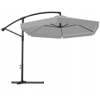 Садова парасоля з чохлом і LED Garden Line BANANA 300 см Сірий GAO1497 фото - 2