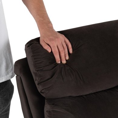 Крісло м'яке розкладне з реклайнером Mebel Elit KOBE Welur Коричневий ME.KOBE/CZ/V/FW фото - 10