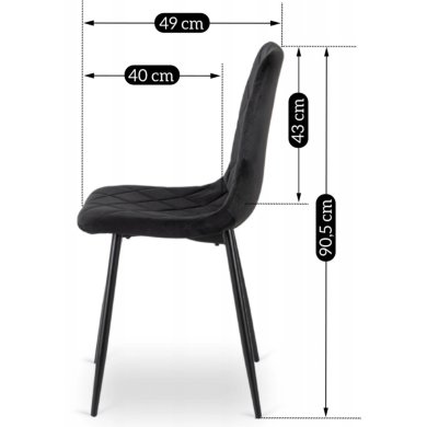 Обідній стілець Mebel Elit FORIS Чорний ME.FORIS/CZ/V/K фото - 10
