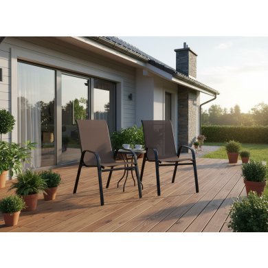 Комплект садових стільців Garden Line TIH1649 2 шт Коричневий TIH1649 фото - 2