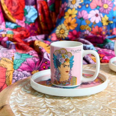 Чашка з блюдцем Homla FRIDA KAHLO 80 мл Принт 226239 фото - 6