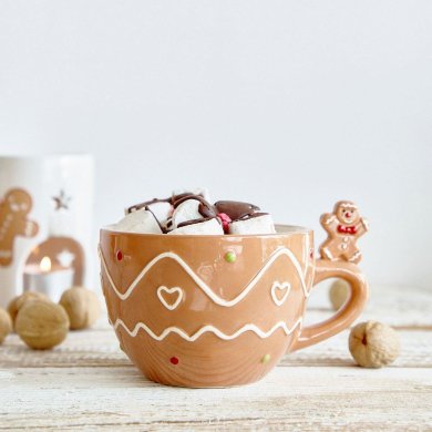 Кружка Homla BISCOTTO 400 мл Коричневый 218980 фото - 6