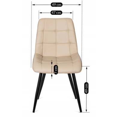 Обідній стілець Mebel Elit MONZA Бежевий ME.MONZA/BZ/V/K фото - 5
