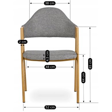 Обідній стілець Mebel Elit RUIZ Сірий ME.RUIZ/P/T/K фото - 9