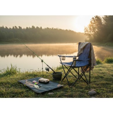 Складане рибальське крісло Garden Line LEZ Синій LEZ7150 фото - 8