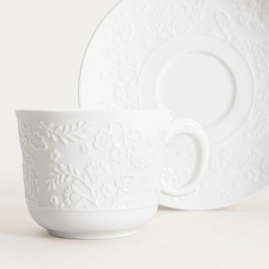 Чашка с блюдцем Homla BENO 150 мл Белый 243193 фото - 3