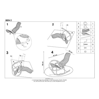Кресло-качалка Halmar Ben 2 Черный V-CH-BEN_2-FOT_BUJANY-CZARNY фото - 2