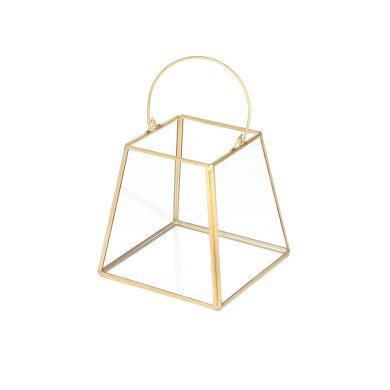 Фонарь Homla 9x9x10см | Прозрачный / Золотой 163135