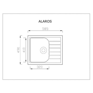 Гранитная мойка Halmar Alaros | Черный V-PL-ALAROS-ZLEW-CZARNY фото - 2