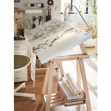 IKEA Ніжка для столу регульована MITTBACK 70-93 см Береза (ИКЕА РУЧКА) 30459997 фото - 2