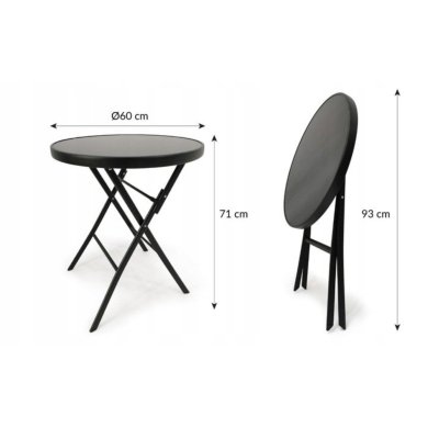 Складаний садовий стіл Kontrast TASOS Чорний - 5 Складаний садовий стіл Kontrast TASOS Чорний 5.04.11408 фото - 5