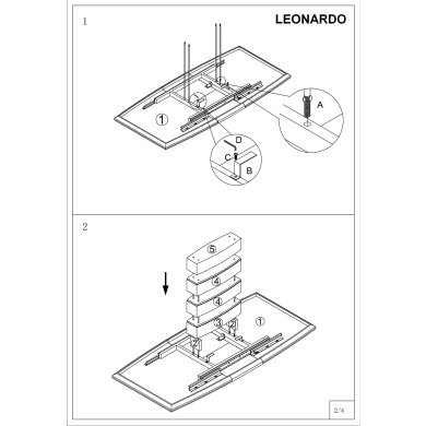 Раскладной обеденный стол Signal LEONARDO Дуб LEONARDODD140 фото - 7